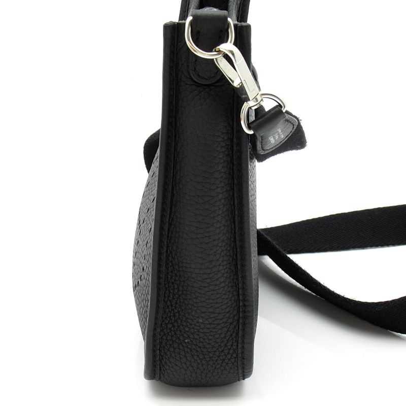 Hermes Evelyne TPM Amazon Taurillon Clemence Shoulder Bag Black — view 2
