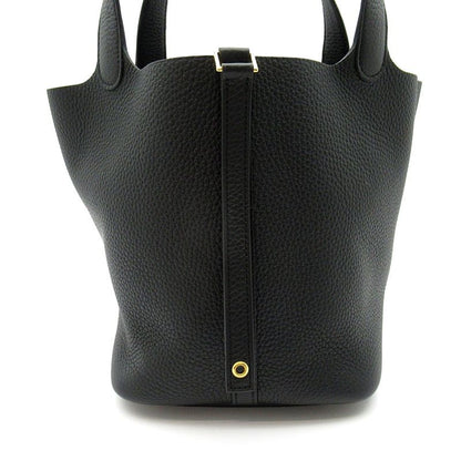 Hermes Picotin Lock MM Taurillon Clemence Handbag Noir — view 3