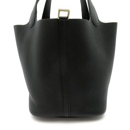 Hermes Picotin Lock MM Taurillon Clemence Handbag Noir — view 5