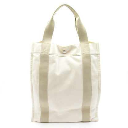Hermes Sac de Plage Nomade PM Canvas Tote Beige White — view 4
