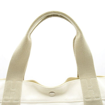 Hermes Sac de Plage Nomade PM Canvas Tote Beige White — view 2