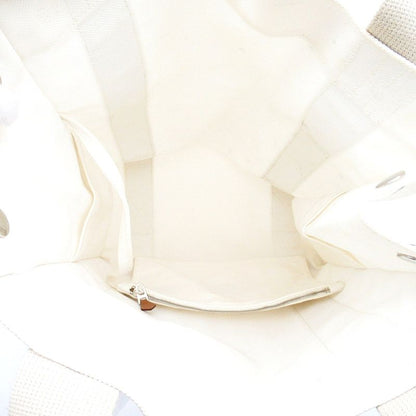 Hermes Sac de Plage Nomade PM Canvas Tote Beige White — view 7