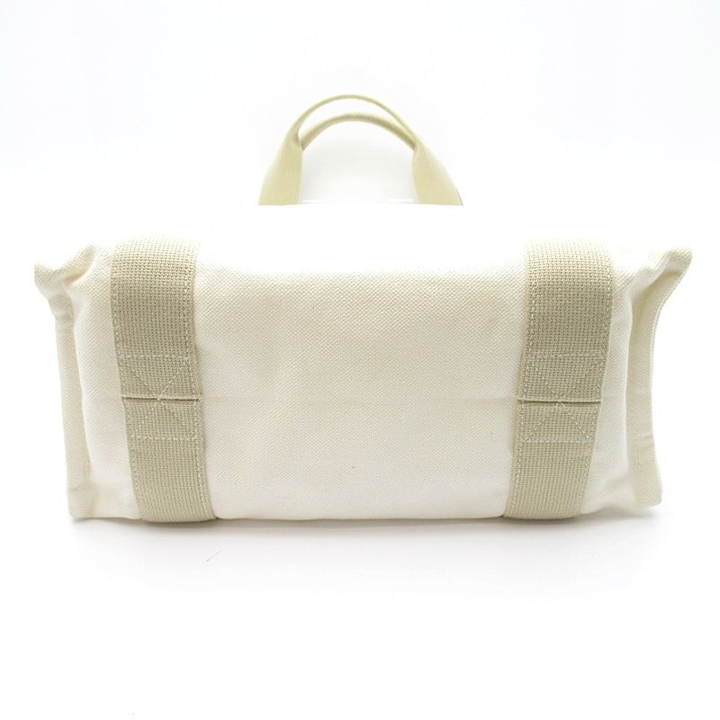Hermes Sac de Plage Nomade PM Canvas Tote Beige White — view 6