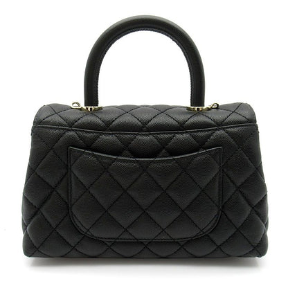 Chanel Coco Handle XS 2-Way Handbag Caviar Leather Black Medium — view 3