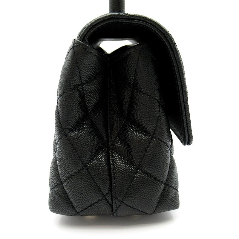 Chanel Coco Handle XS 2-Way Handbag Caviar Leather Black Medium — view 4