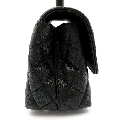 Chanel Coco Handle XS 2-Way Handbag Caviar Leather Black Medium — view 4