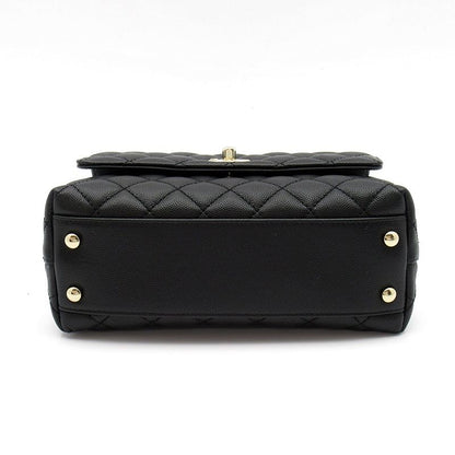 Chanel Coco Handle XS 2-Way Handbag Caviar Leather Black Medium — view 5