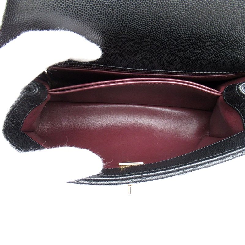 Chanel Coco Handle XS 2-Way Handbag Caviar Leather Black Medium — view 6