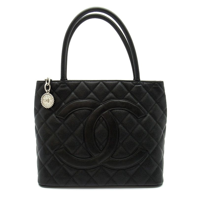 Chanel Reissue Tote Caviar Leather Handbag Black