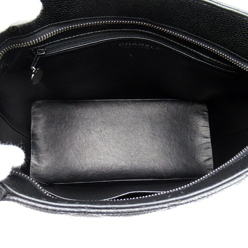 Chanel Reissue Tote Caviar Leather Handbag Black — view 7