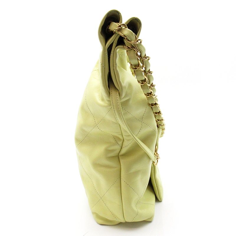 Chanel 22 Smallhandbag Calfskin Shoulder Bag Yellow — view 5