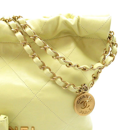 Chanel 22 Smallhandbag Calfskin Shoulder Bag Yellow — view 2