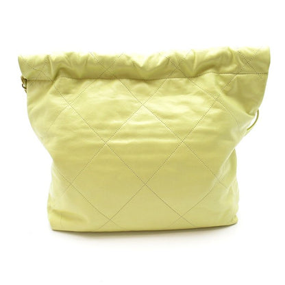 Chanel 22 Smallhandbag Calfskin Shoulder Bag Yellow — view 4