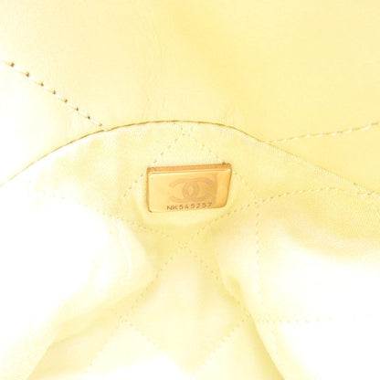 Chanel 22 Smallhandbag Calfskin Shoulder Bag Yellow — view 8