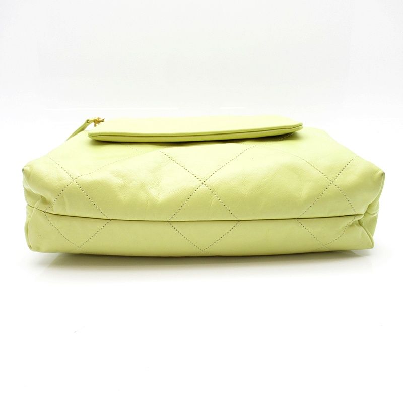 Chanel 22 Smallhandbag Calfskin Shoulder Bag Yellow — view 6