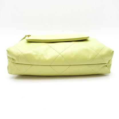 Chanel 22 Smallhandbag Calfskin Shoulder Bag Yellow — view 6