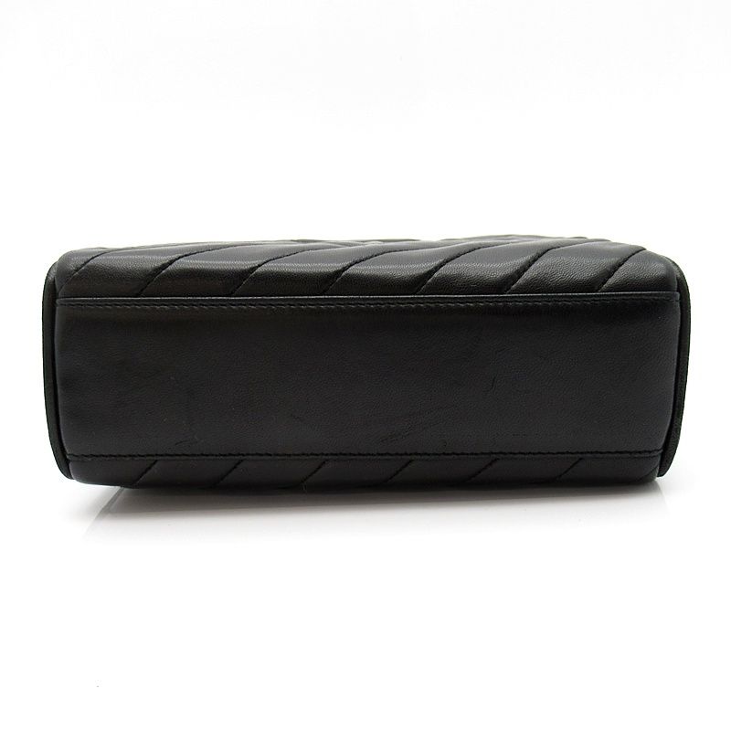 Chanel Fringe Chain Shoulder Bag Lambskin Black — view 6