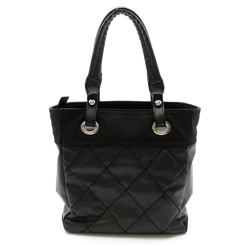Chanel Paris Biarritz Tote PM Leather Black — view 4
