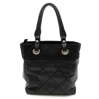 Chanel Paris Biarritz Tote PM Leather Black — view 4