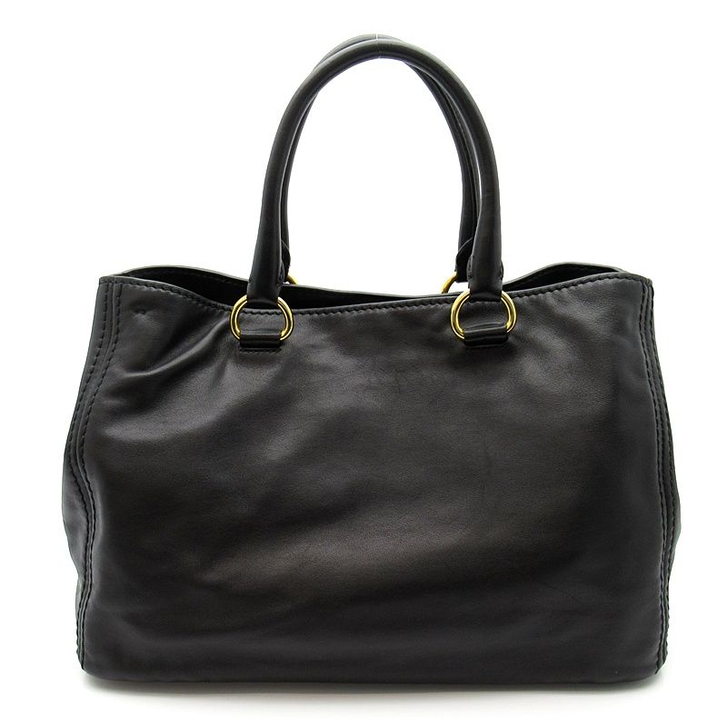 Prada 2-Way Tote Leather Black — view 4