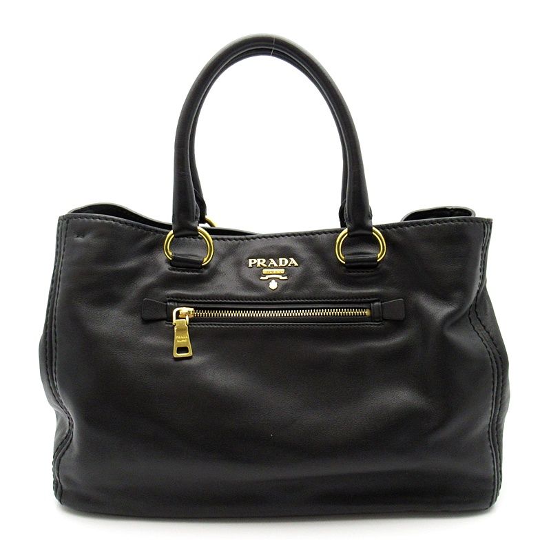 Prada 2-Way Tote Leather Black