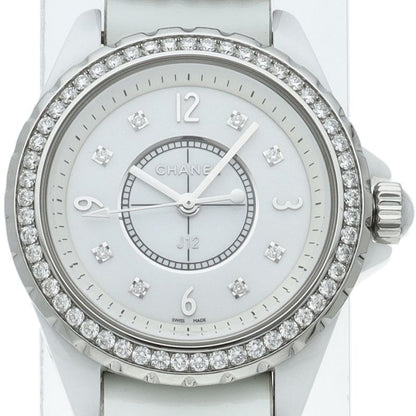 Chanel J12 12P Watch 33 Diamond Bezel Repair Book Band Ceramic