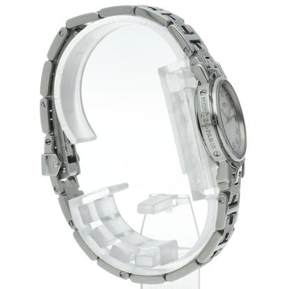 Hermes Clipper Nacre Watch Diamond Bezel Bracelet SS White — view 4