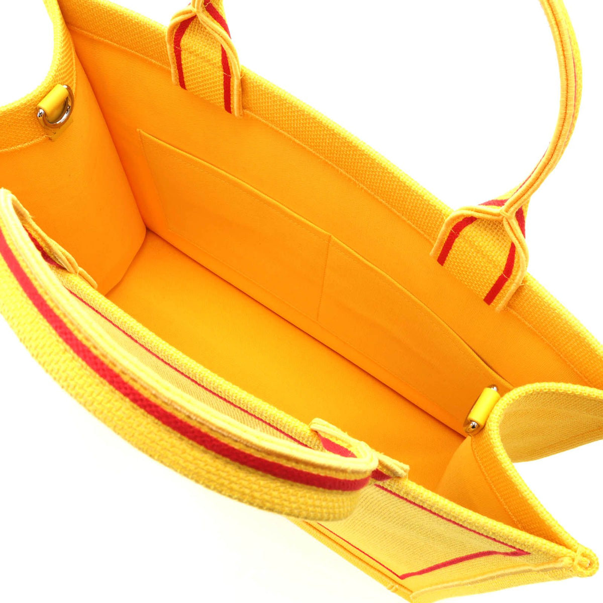 Dior Book Cover Dracula Tote Medium Yellow Red Canvas — view 8