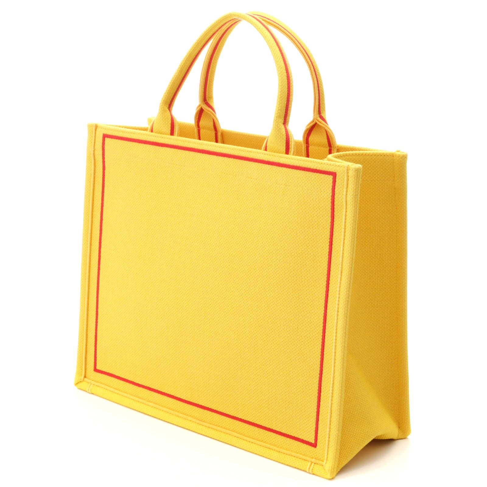 Dior Book Cover Dracula Tote Medium Yellow Red Canvas — view 2