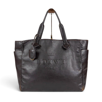 Loewe Heritage Tote Bag Leather Brown