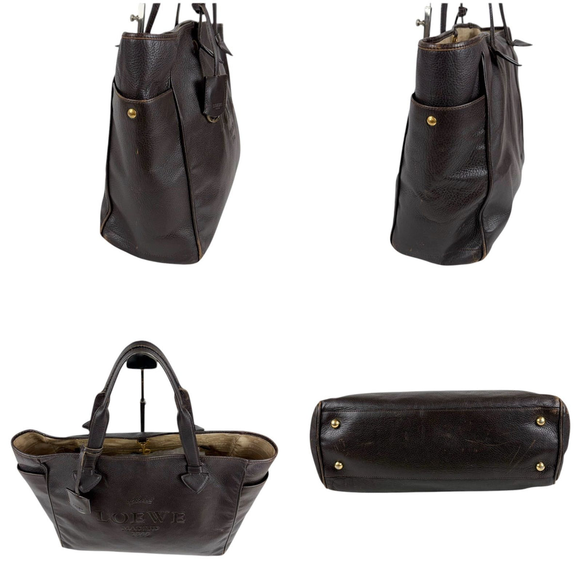 Loewe Heritage Tote Bag Leather Brown — view 3