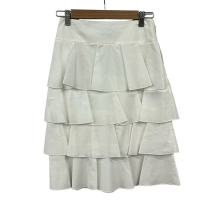 Fendi Skirt S White Knee-Length Ruffle 38 — view 2