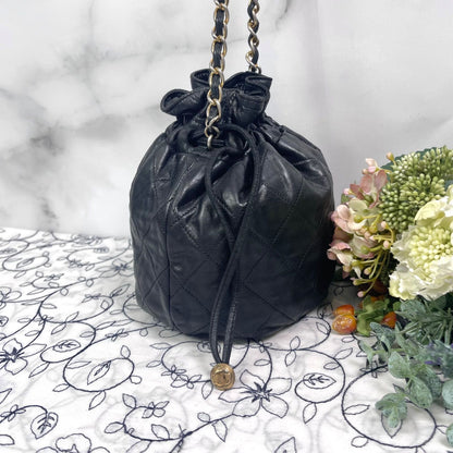 Chanel Quilted Drawstring Vintage Shoulder Bag — view 6