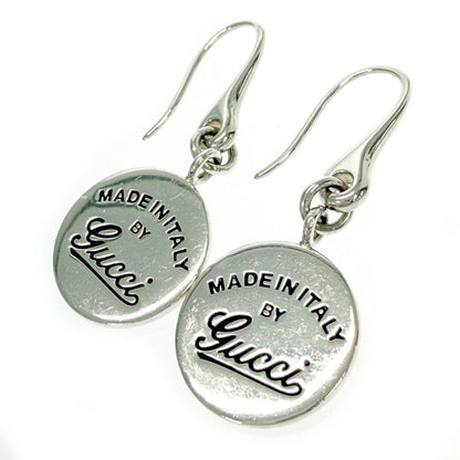 Gucci Silver Logo Round Hook Earrings — view 3