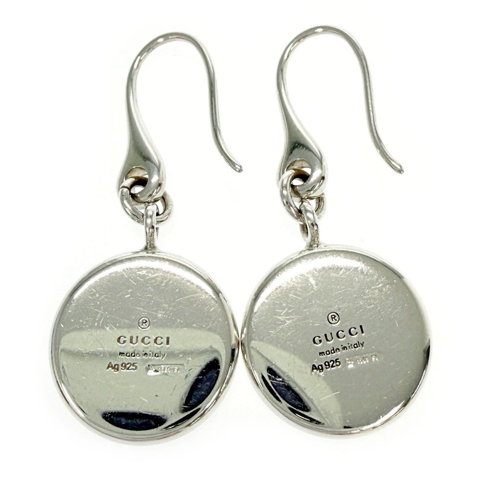 Gucci Silver Logo Round Hook Earrings — view 6
