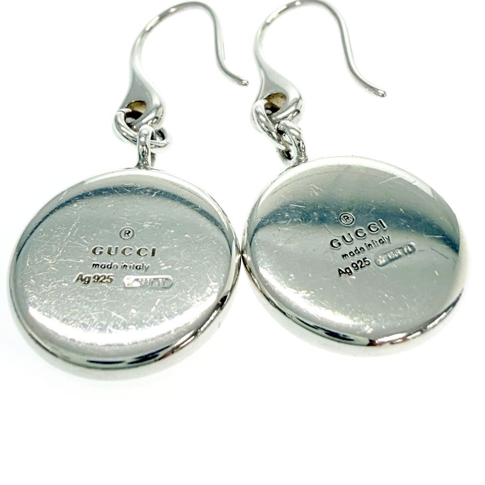 Gucci Silver Logo Round Hook Earrings — view 8