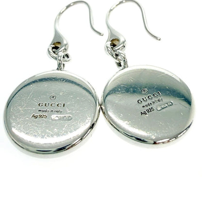 Gucci Silver Logo Round Hook Earrings — view 8