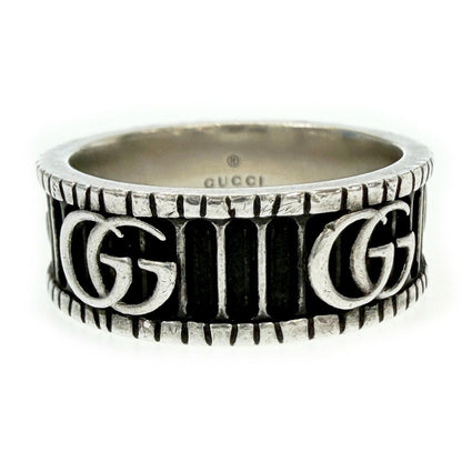 Gucci Silver GG Marmont Ring