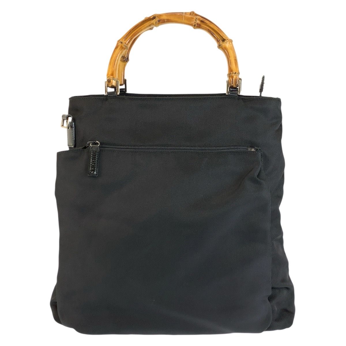Gucci Bamboo Black Nylon Handbag