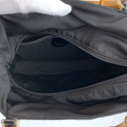 Gucci Bamboo Black Nylon Handbag — view 8