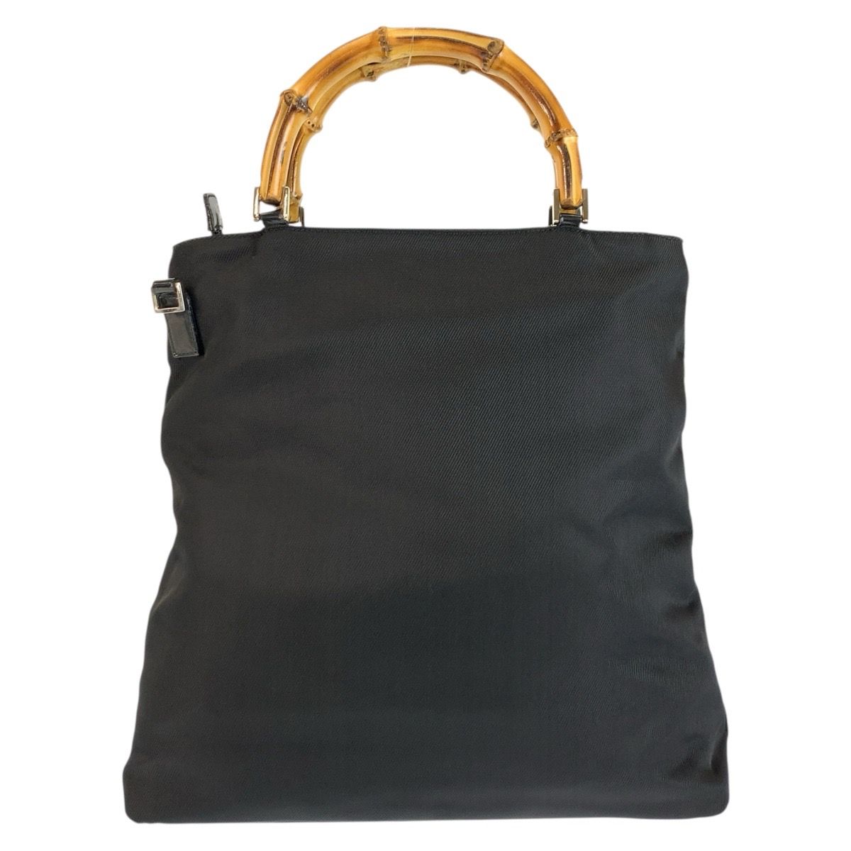 Gucci Bamboo Black Nylon Handbag — view 2