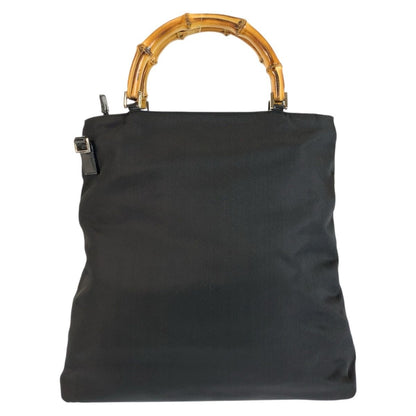 Gucci Bamboo Black Nylon Handbag — view 2