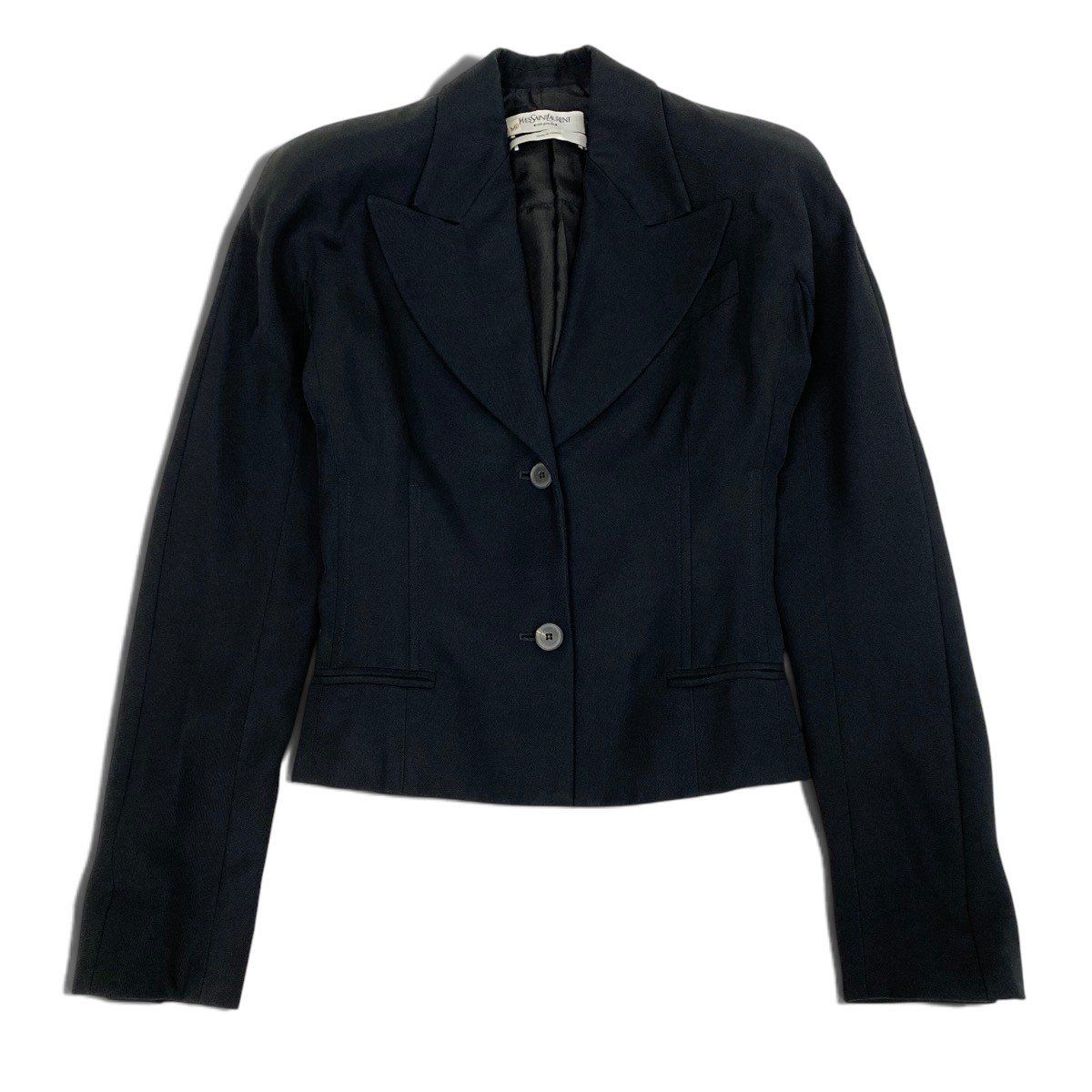 Saint Laurent Rive Gauche Tailored Jacket Black — view 2