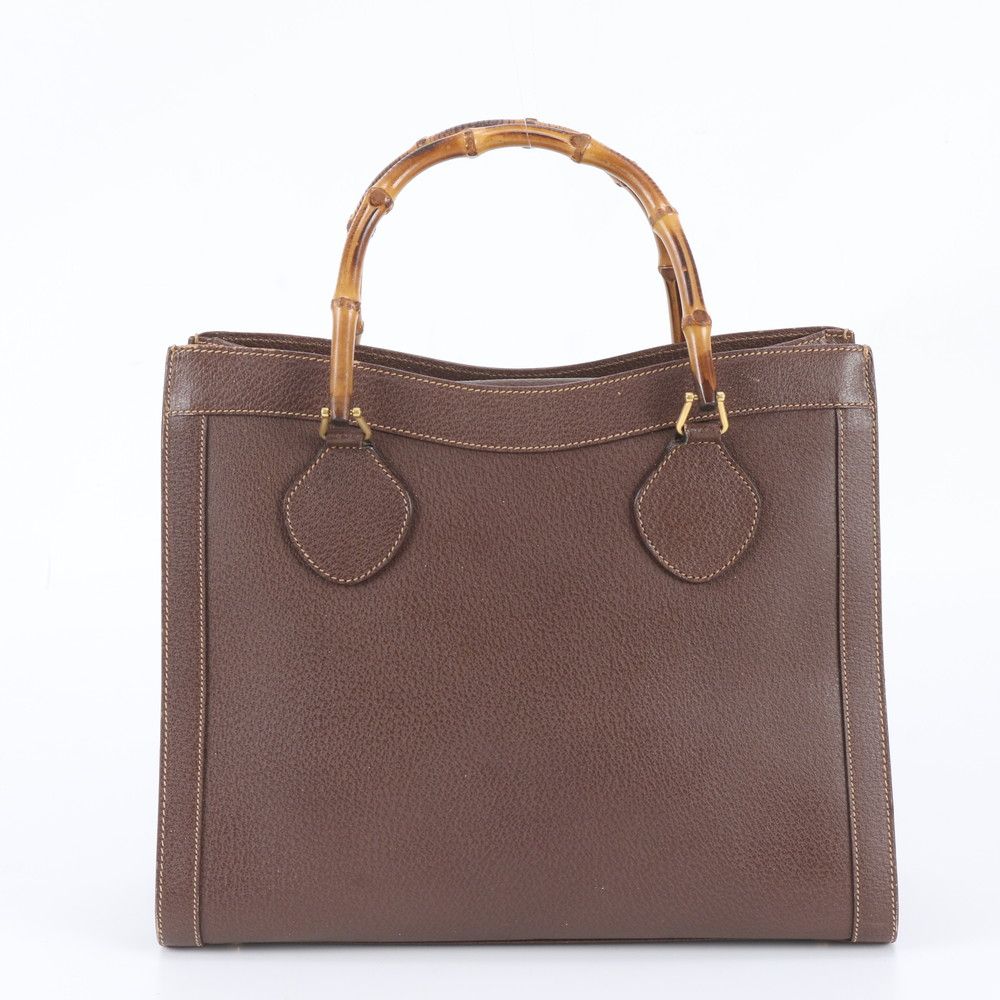 Gucci Vintage Bamboo Diana Leather Tote