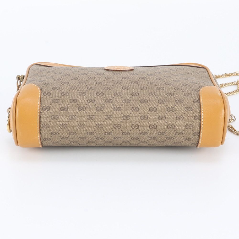 Gucci Vintage Micro GG 014 89 Leather Chain Shoulder Bag — view 6