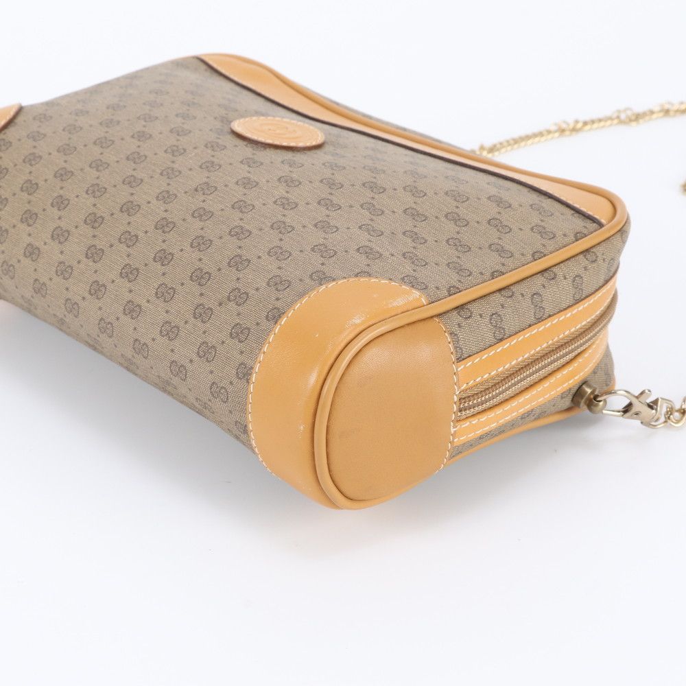 Gucci Vintage Micro GG 014 89 Leather Chain Shoulder Bag — view 4