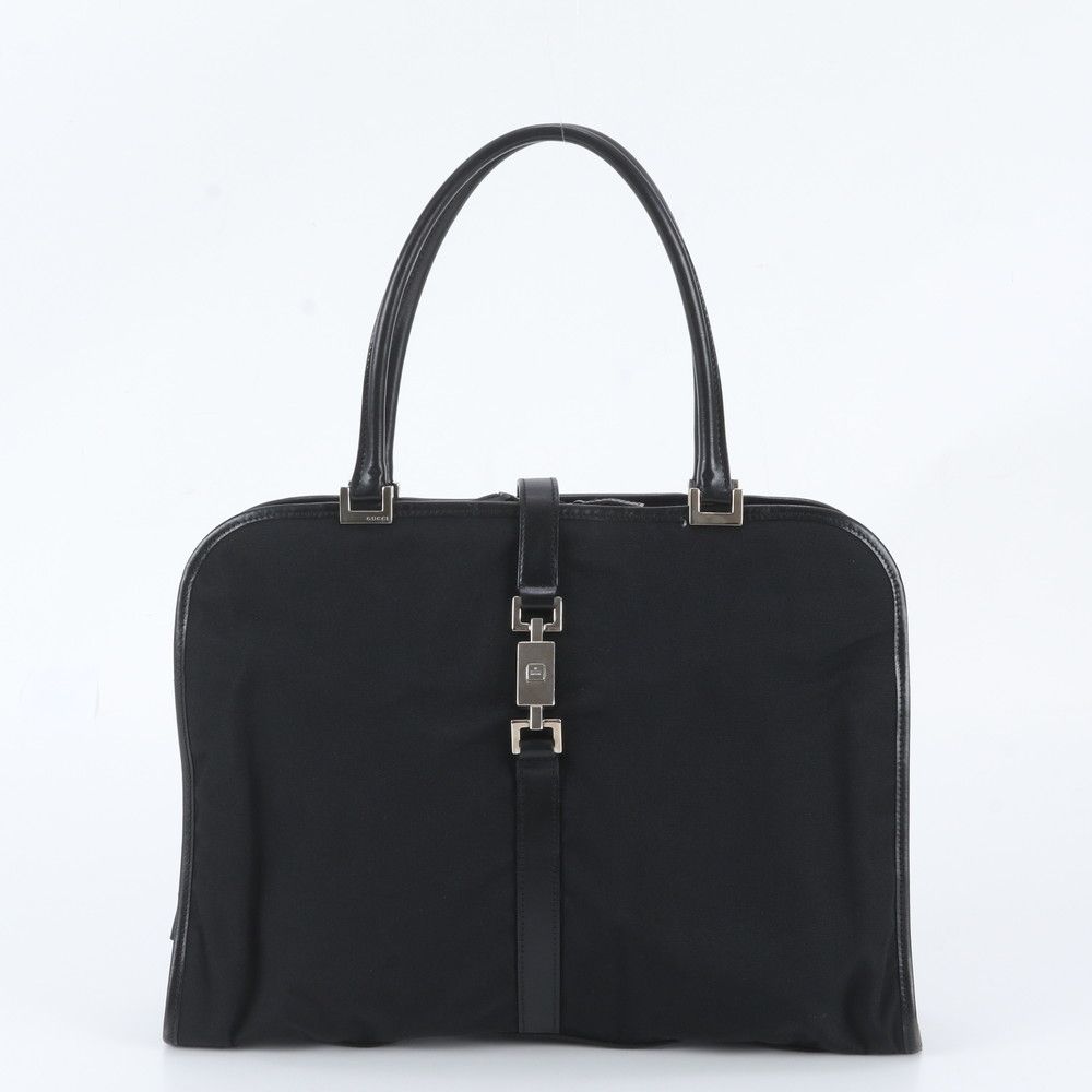 Gucci Jackie Leather Tote Shoulder Hand Black