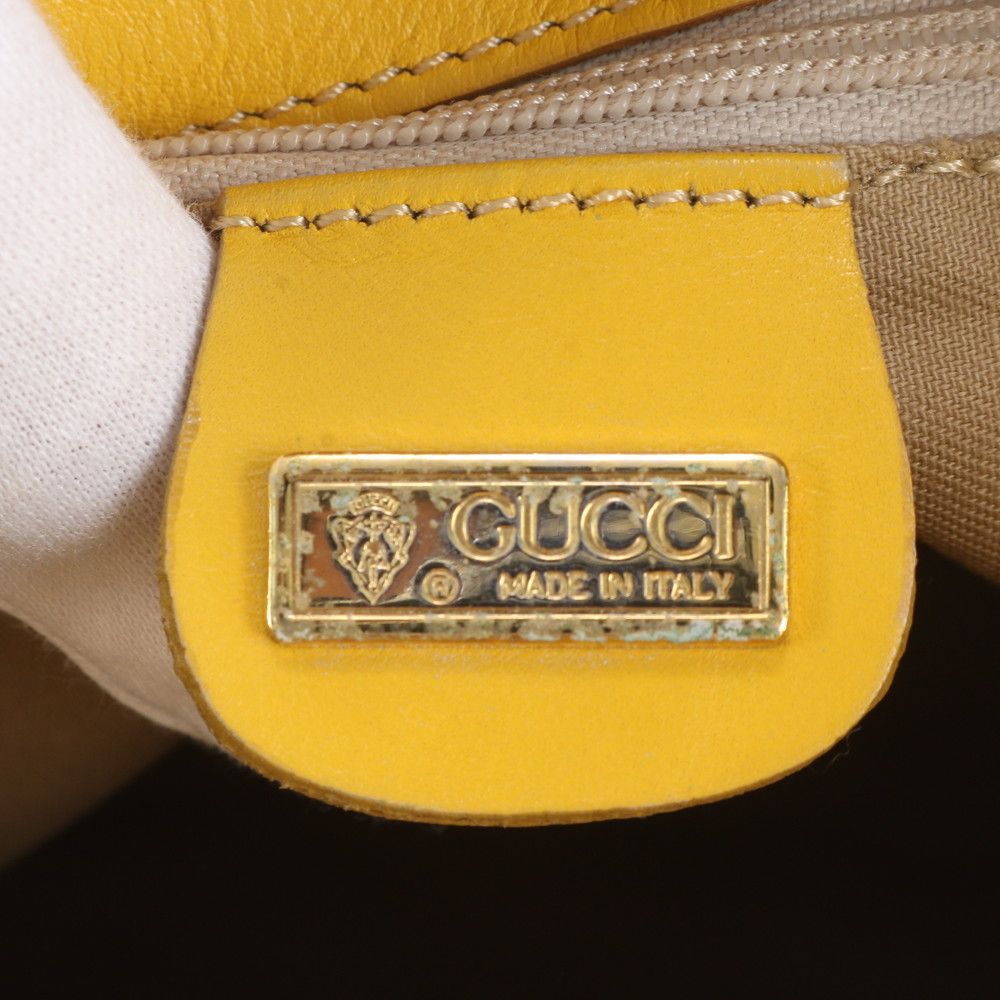 Gucci Vintage Flora Floral Pattern 001 22 Leather Shoulder Bag — view 8