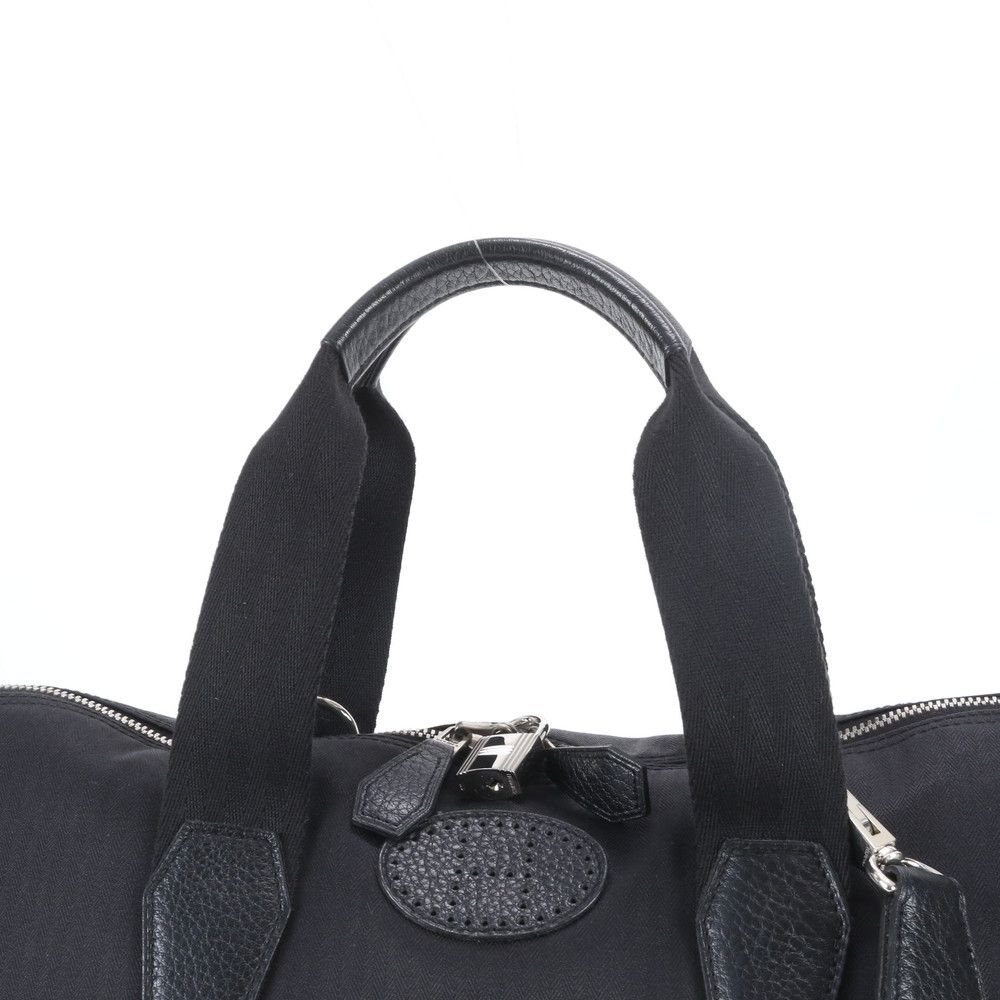 Hermes Sac de Golf Toile Chevron Leather 2-Way Boston Bag Crossbody — view 2