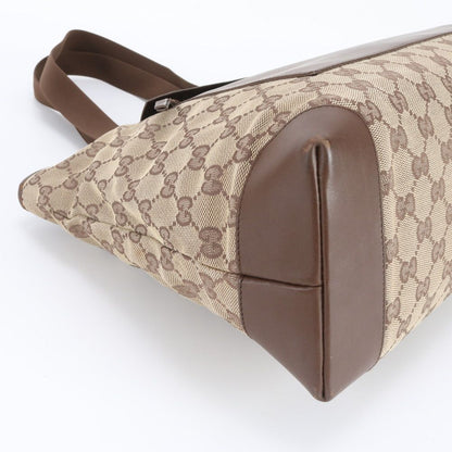 Gucci GG Canvas Leather Tote Shoulder Hand Brown — view 6